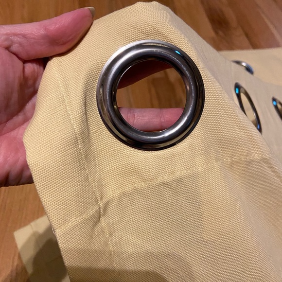 Dorm Room: 2 window panels 40(W) x 84(L) yellow- pair - Picture 2 of 3